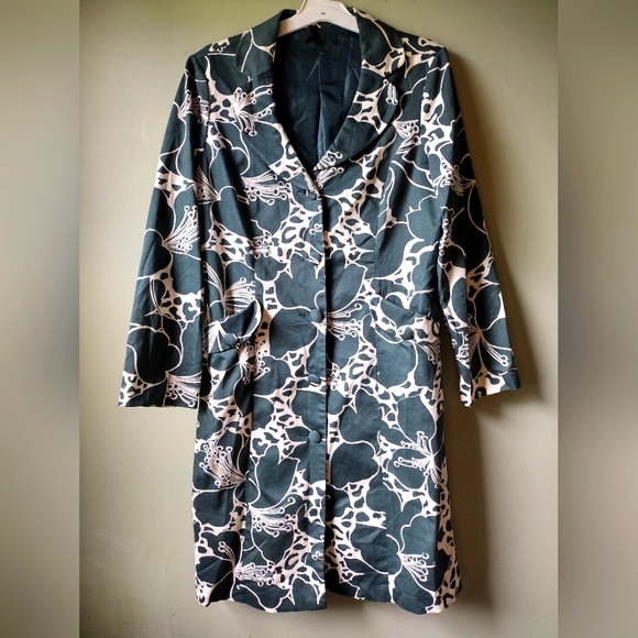 LIKE NEW Laris Knee-Length Floral Blazer Jacket - Picture 1 of 8